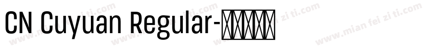 CN Cuyuan Regular字体转换